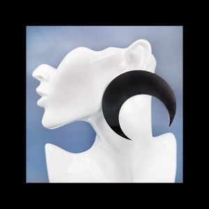 Big crescent moon earrings